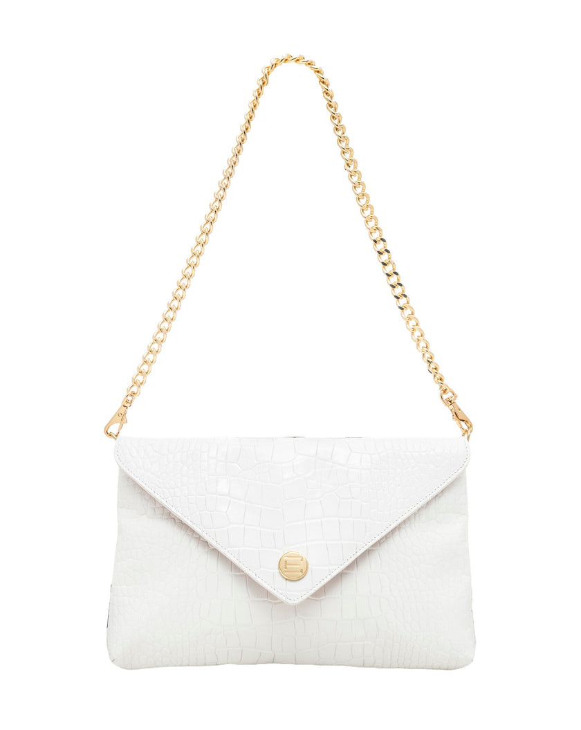 Elaine Turner- Bella Clutch- White Croc - Edit by Elaine Turner