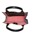 Elaine Turner- Mauney Satchel Bag- Black Embossed Croc - Edit by Elaine Turner