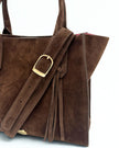 Elaine Turner- Mauney Satchel Bag- Brown Suede Fringe - Edit by Elaine Turner