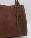Elaine Turner- Mauney Satchel Bag- Brown Suede Fringe - Edit by Elaine Turner
