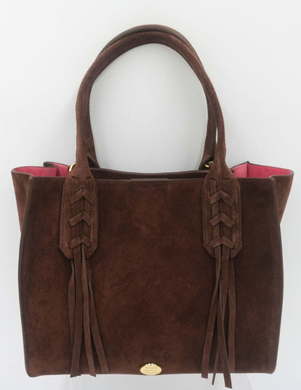 Elaine Turner- Mauney Satchel Bag- Brown Suede Fringe - Edit by Elaine Turner