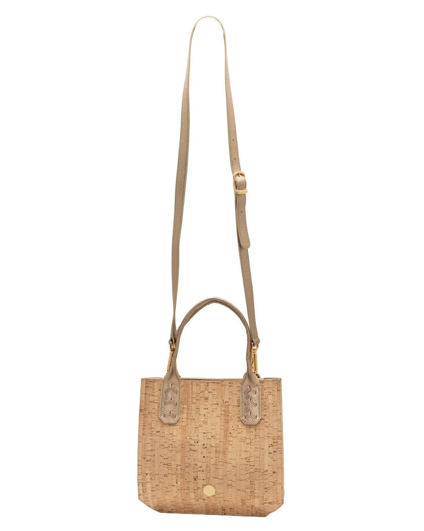 Elaine Turner- Mauney Satchel Bag- Cork w/ Gold Flecks - Edit by Elaine Turner