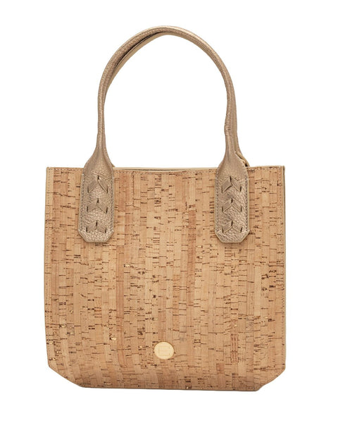 Elaine Turner- Mauney Satchel Bag- Cork w/ Gold Flecks - Edit by Elaine Turner