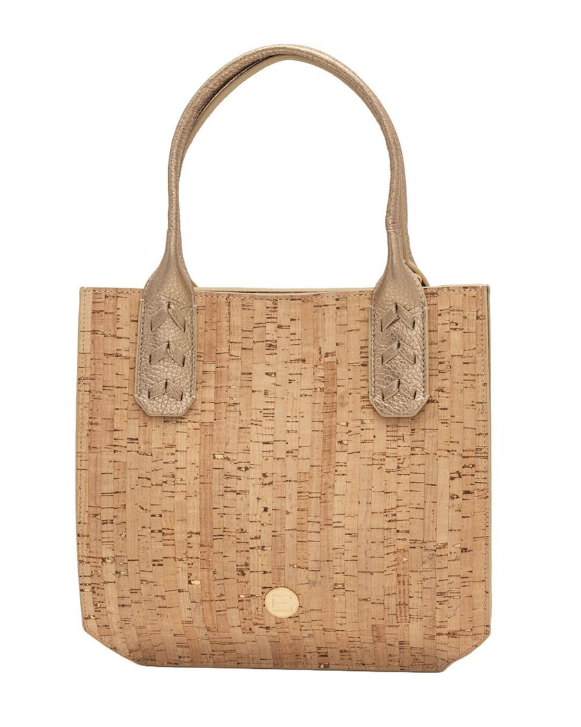 Elaine Turner- Mauney Satchel Bag- Cork w/ Gold Flecks - Edit by Elaine Turner