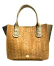 Elaine Turner- Mauney Satchel Bag- Cork w/ Gold Flecks - Edit by Elaine Turner