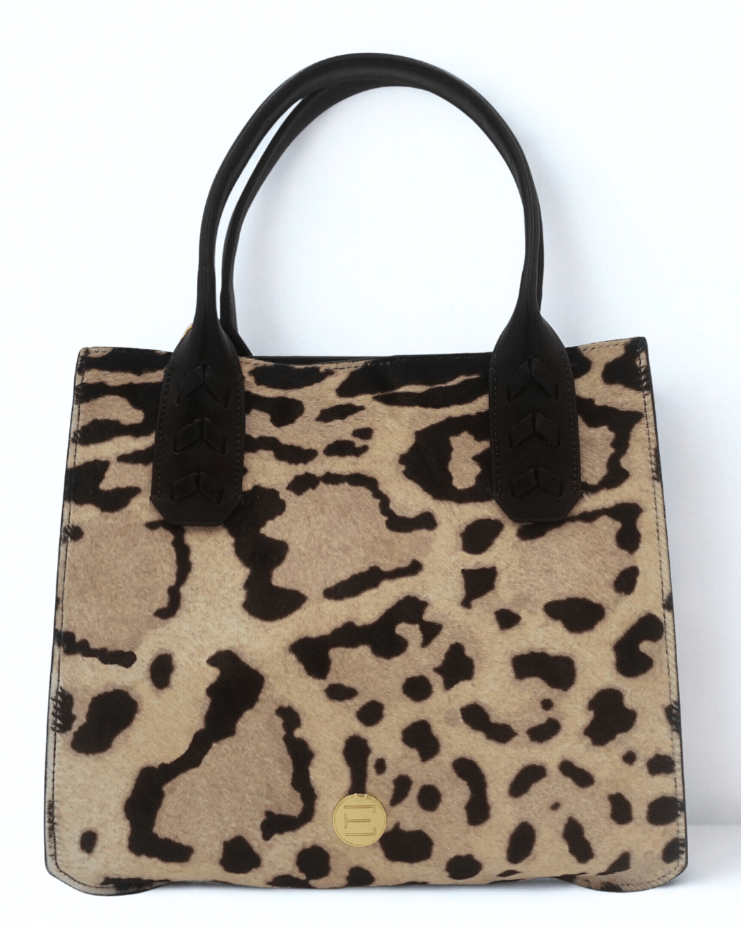Elaine Turner- Mauney Satchel Bag- Haircalf Ocelet Snow Leopard (*patterns vary) - Edit by Elaine Turner