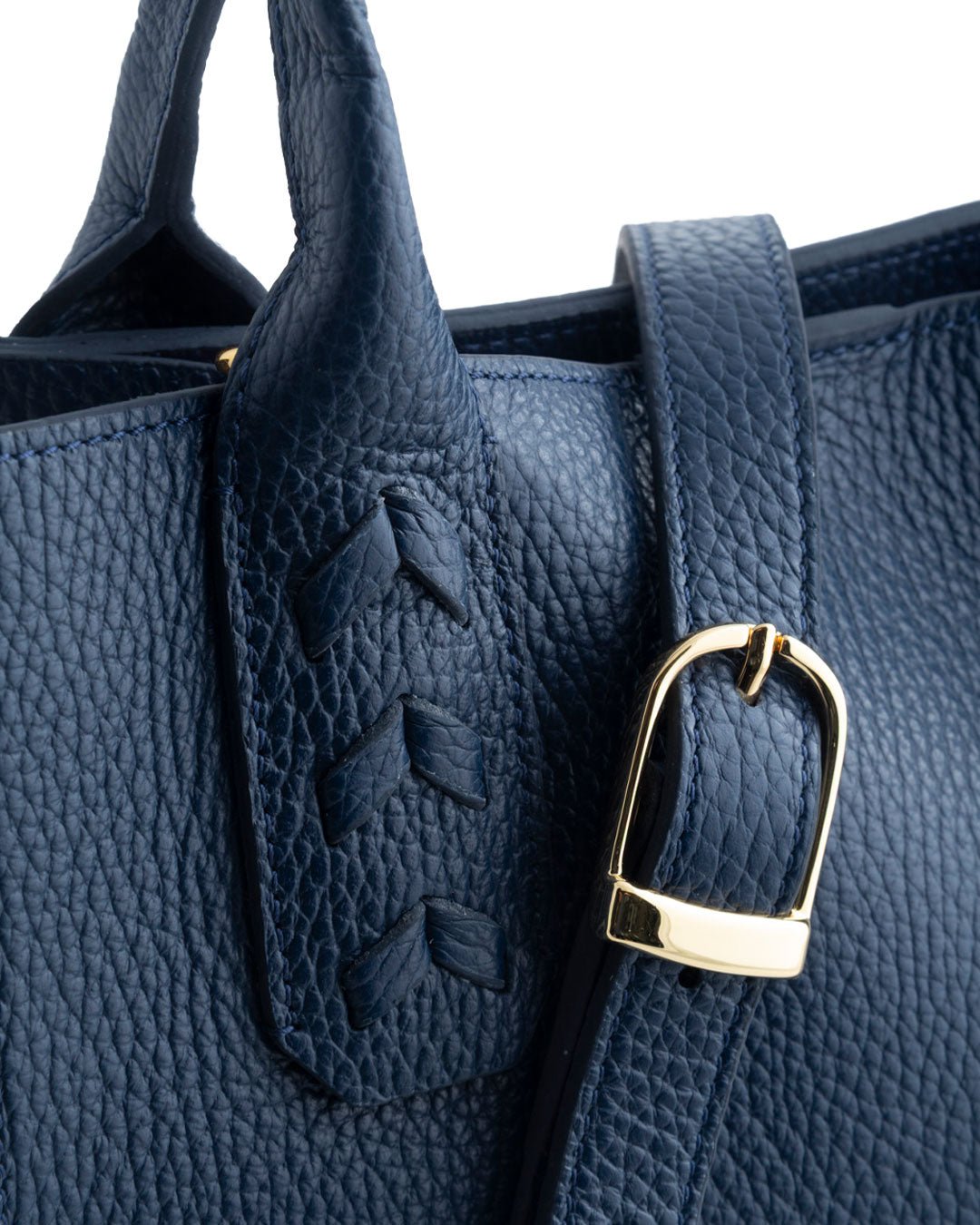 Elaine Turner- Mauney Satchel Bag- Navy Pebble - Edit by Elaine Turner