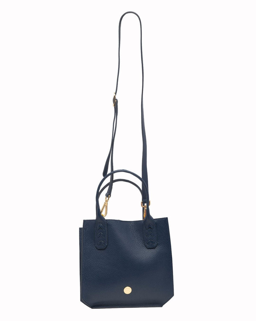 Elaine Turner- Mauney Satchel Bag- Navy Pebble - Edit by Elaine Turner