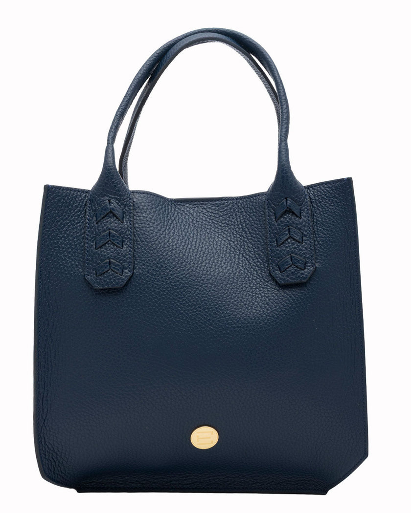 Elaine Turner- Mauney Satchel Bag- Navy Pebble - Edit by Elaine Turner