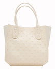 Elaine Turner- Mauney Satchel Bag- White Embossed Studded Leather - Edit by Elaine Turner