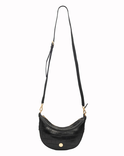 Elaine Turner- Sawyer Shoulder Bag- Black Croc - Edit by Elaine Turner