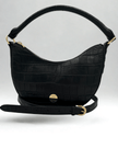 Elaine Turner- Sawyer Shoulder Bag- Black Croc - Edit by Elaine Turner