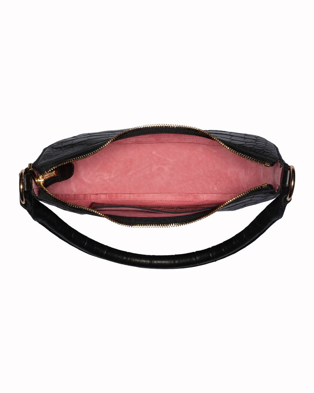 Elaine Turner- Sawyer Shoulder Bag- Black Croc - Edit by Elaine Turner