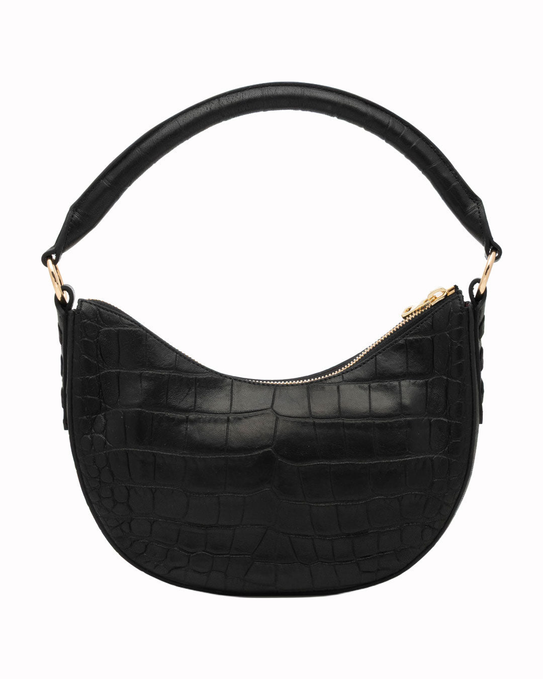 Elaine Turner- Sawyer Shoulder Bag- Black Croc - Edit by Elaine Turner