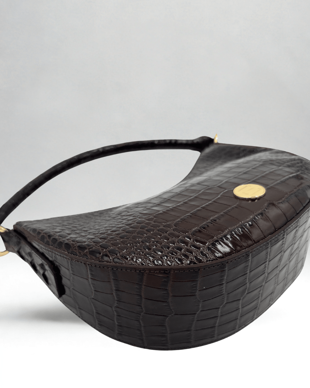 Elaine Turner- Sawyer Shoulder Bag- Chocolate Croc - Edit by Elaine Turner