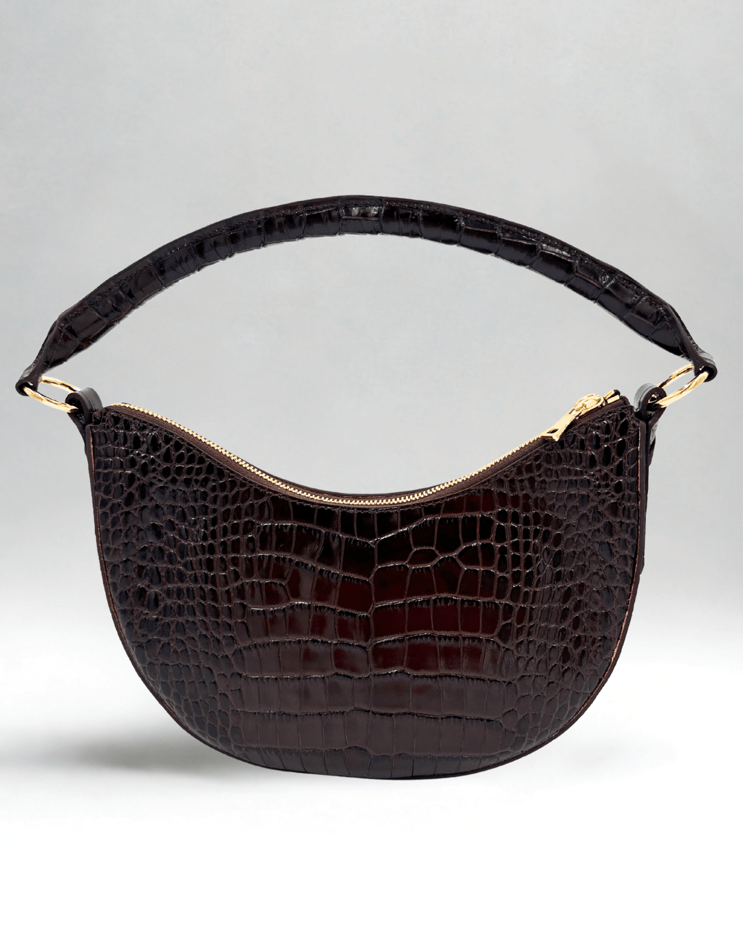 Elaine Turner- Sawyer Shoulder Bag- Chocolate Croc - Edit by Elaine Turner