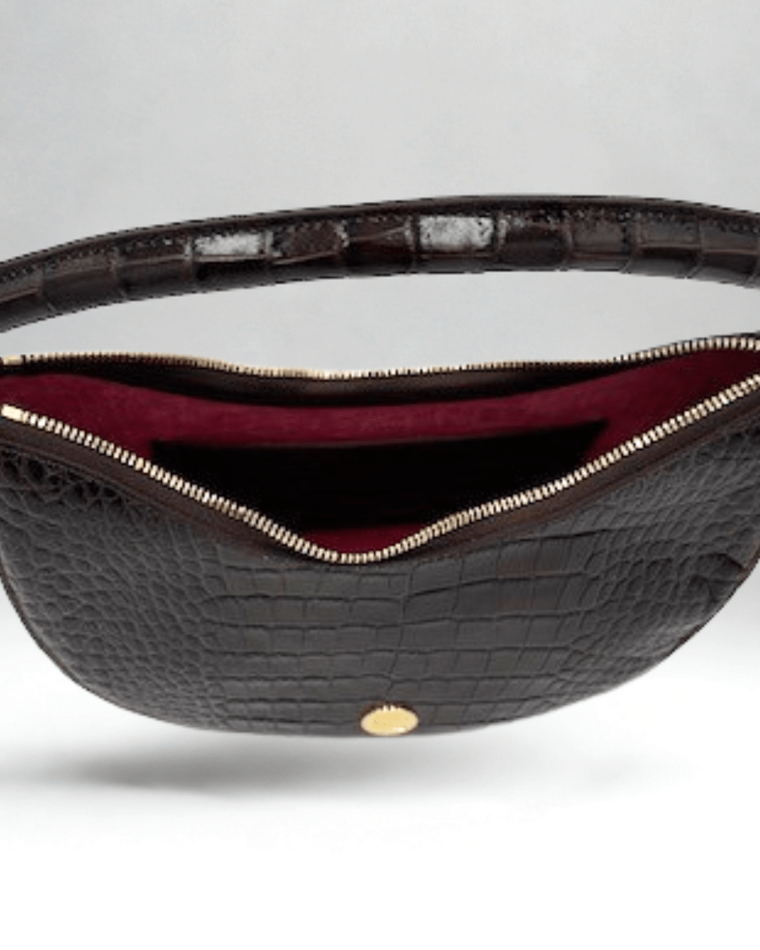 Elaine Turner- Sawyer Shoulder Bag- Chocolate Croc - Edit by Elaine Turner