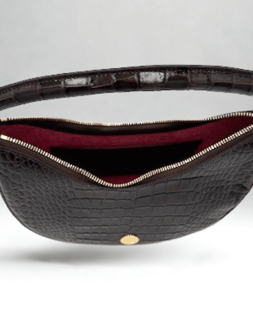 Elaine Turner- Sawyer Shoulder Bag- Chocolate Croc - Edit by Elaine Turner