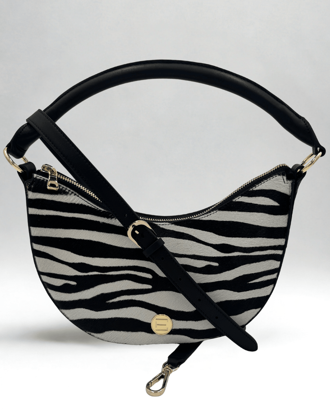 Elaine Turner- Sawyer Shoulder Bag- Zebra Haircalf - Edit by Elaine Turner