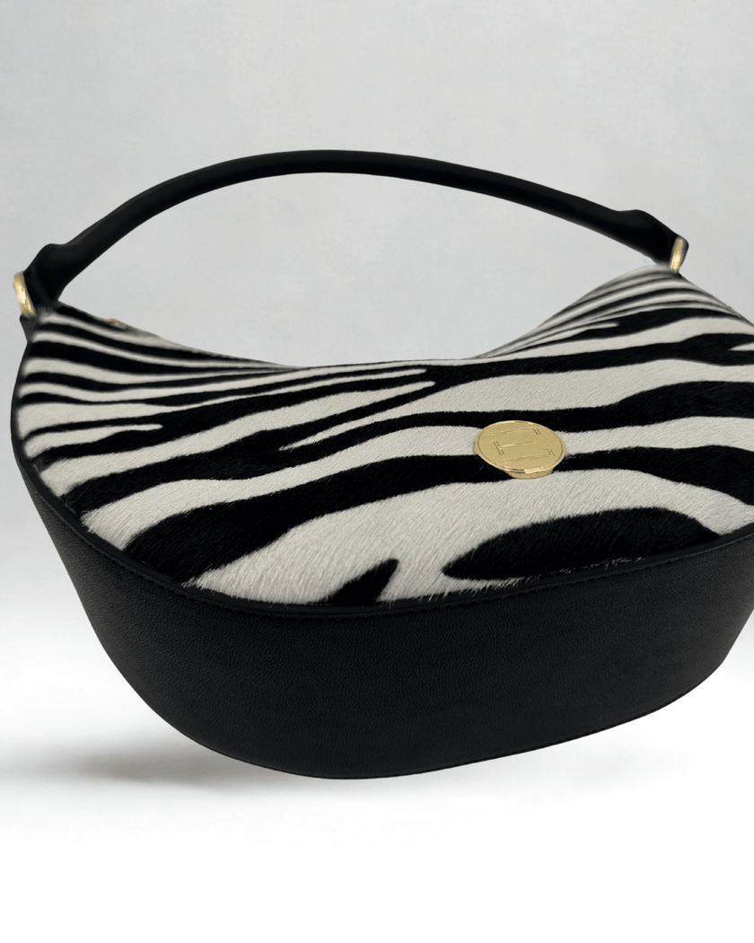 Elaine Turner- Sawyer Shoulder Bag- Zebra Haircalf - Edit by Elaine Turner