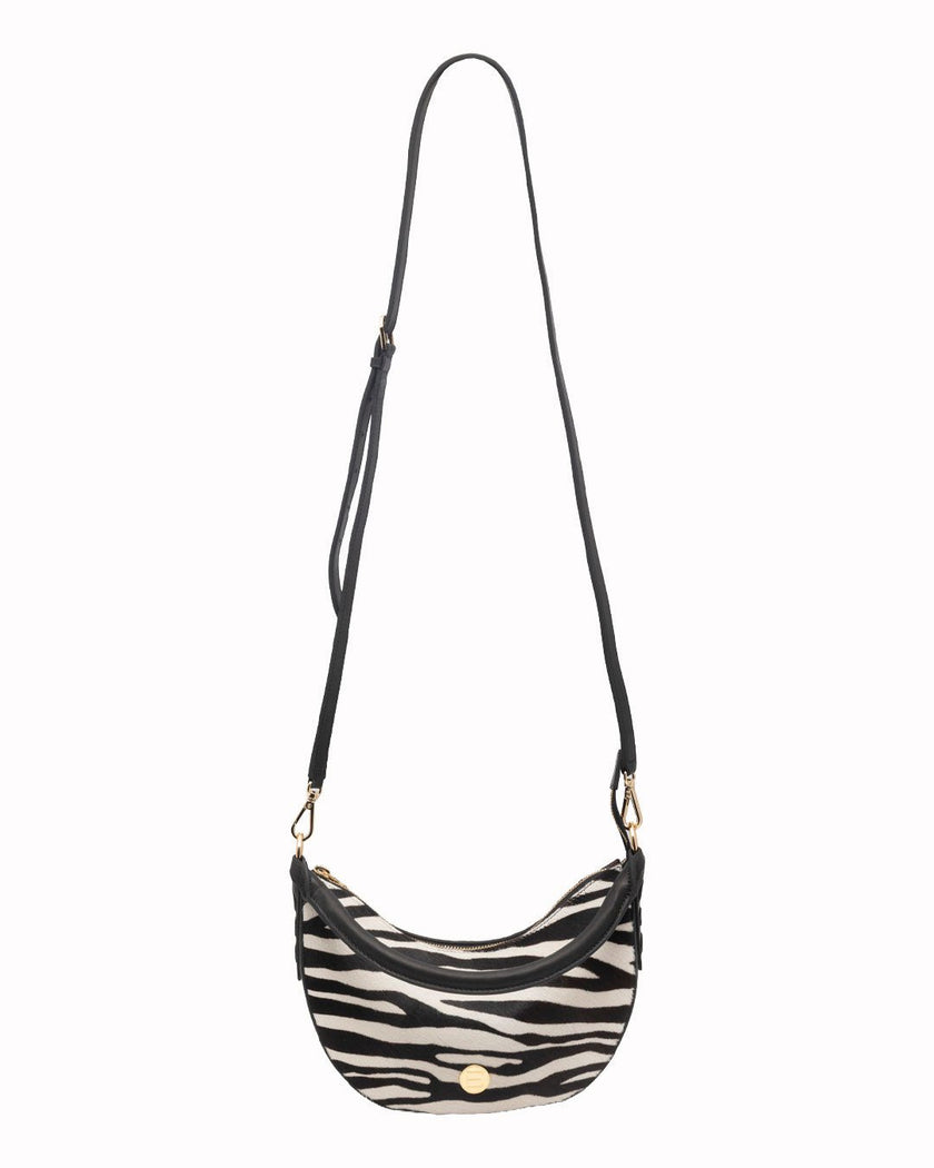 Elaine Turner- Sawyer Shoulder Bag- Zebra Haircalf - Edit by Elaine Turner