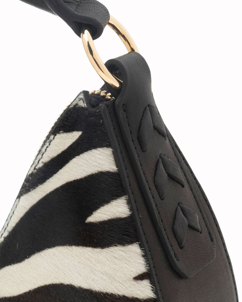 Elaine Turner- Sawyer Shoulder Bag- Zebra Haircalf - Edit by Elaine Turner