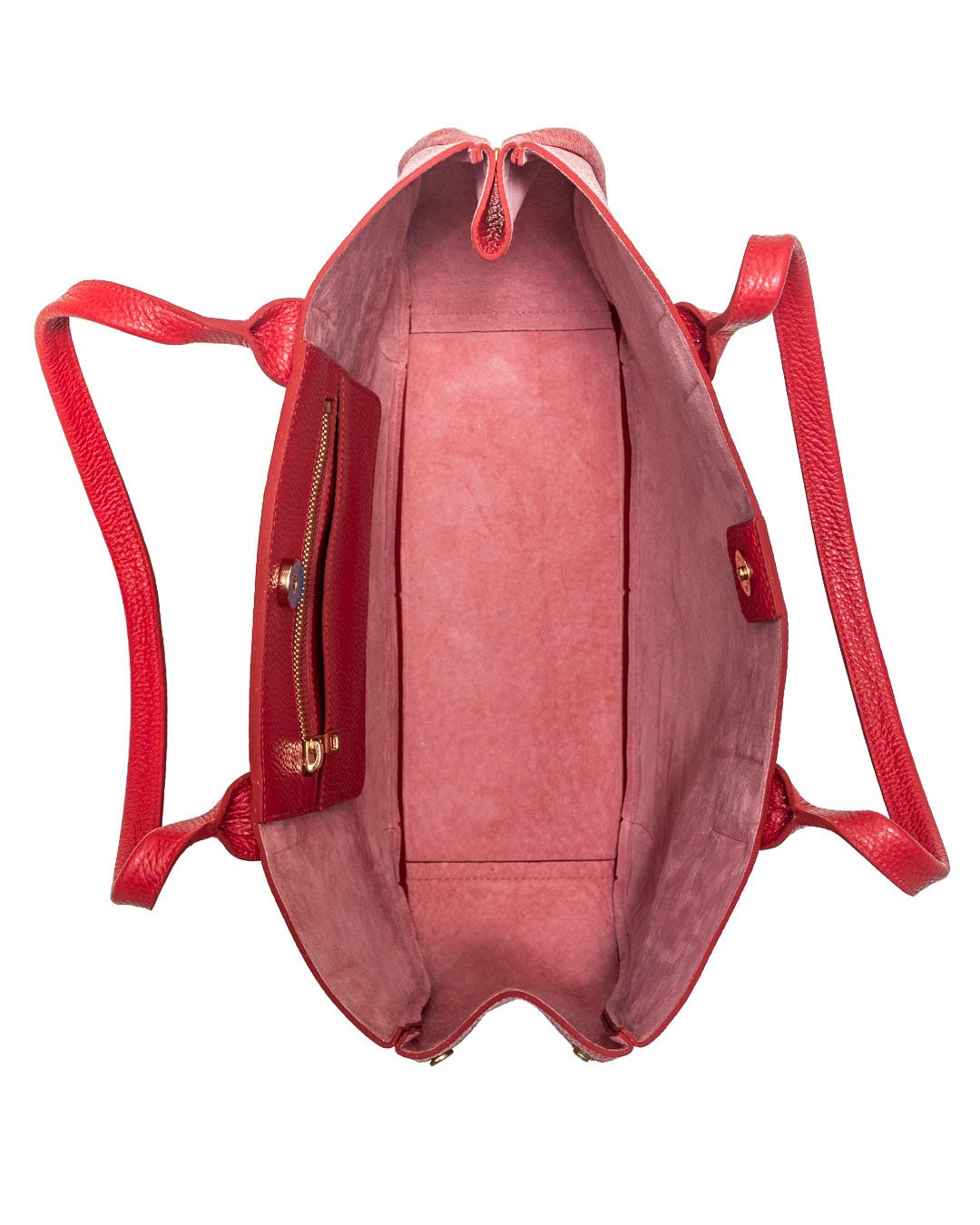 Elaine Turner- Tammy Tote- Solid Red Pebble Leather - Edit by Elaine Turner