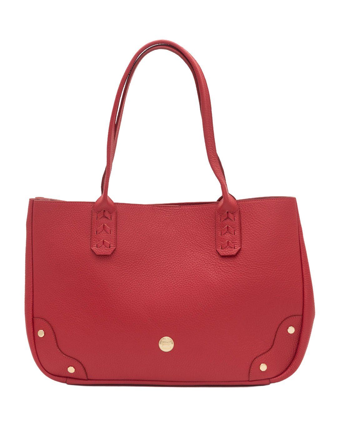 Elaine Turner- Tammy Tote- Solid Red Pebble Leather - Edit by Elaine Turner