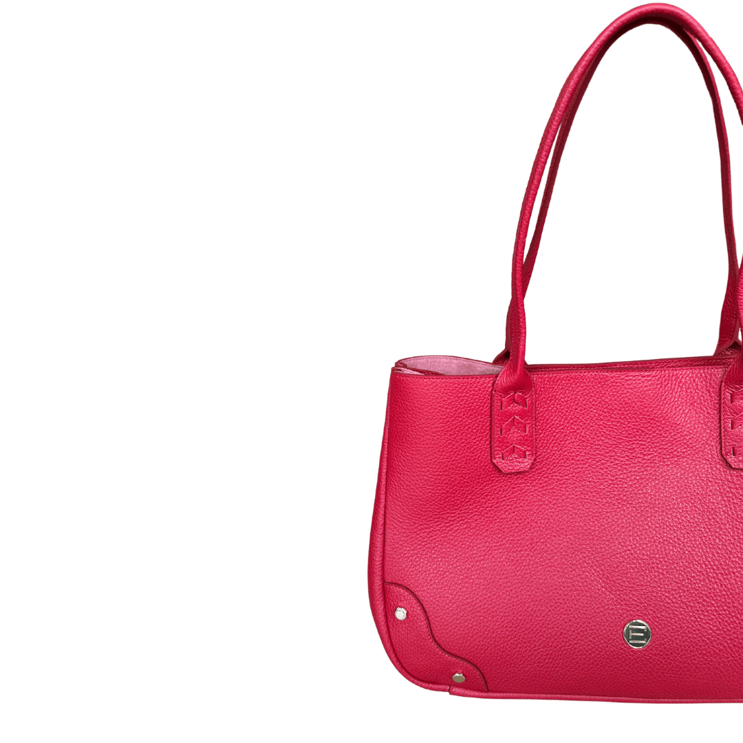 Elaine Turner- Tammy Tote- Solid Red Pebble Leather - Edit by Elaine Turner