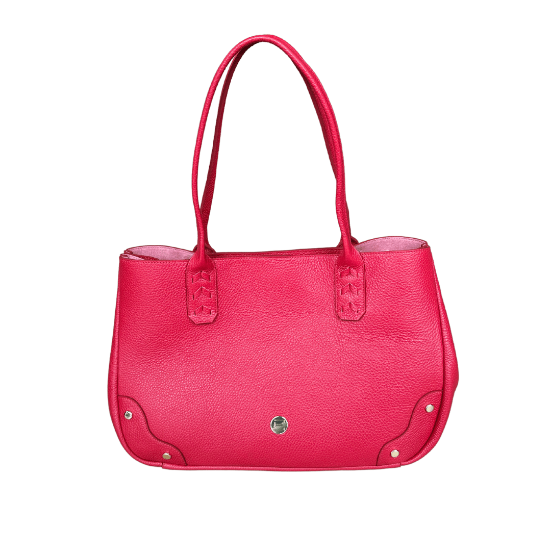 Elaine Turner- Tammy Tote- Solid Red Pebble Leather - Edit by Elaine Turner
