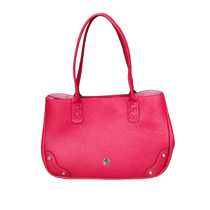 Elaine Turner- Tammy Tote- Solid Red Pebble Leather - Edit by Elaine Turner