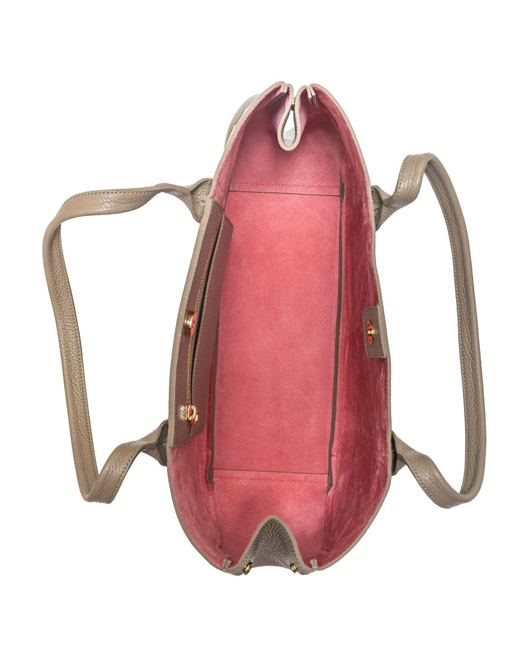 Elaine Turner- Tammy Tote- Solid Taupe Pebble Leather - Edit by Elaine Turner