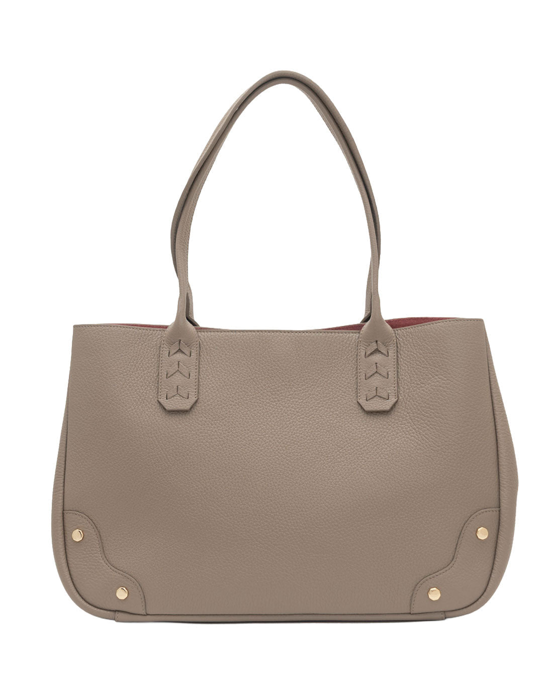Elaine Turner- Tammy Tote- Solid Taupe Pebble Leather - Edit by Elaine Turner