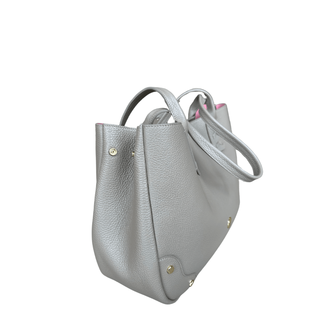 Elaine Turner- Tammy Tote- Solid Taupe Pebble Leather - Edit by Elaine Turner