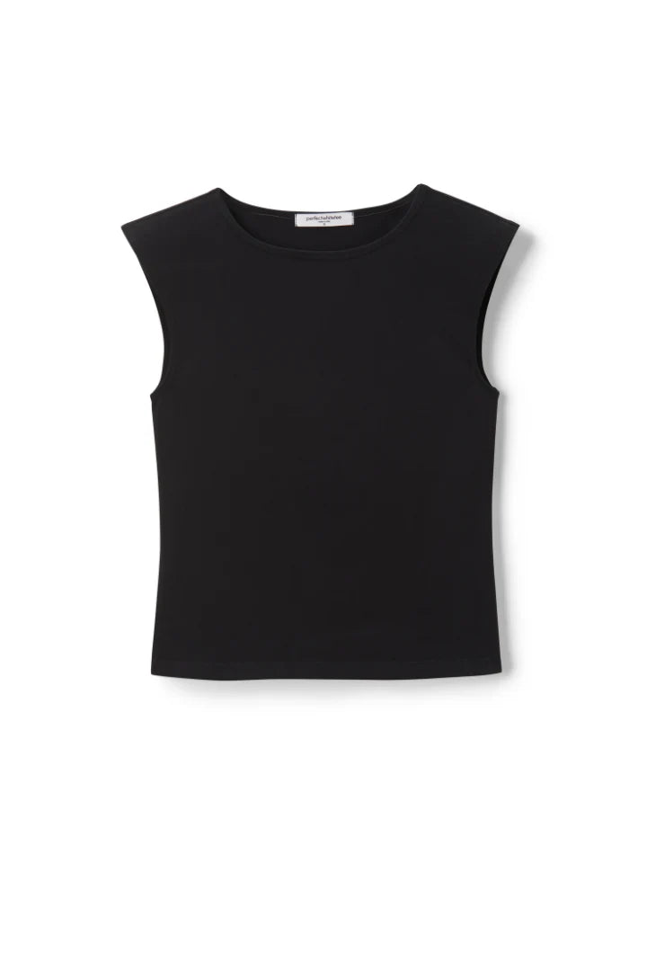 Elanor Muscle Jersey Tee- Black