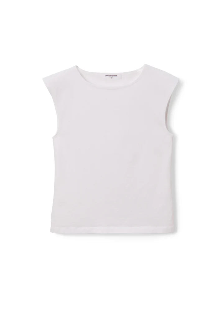 Elanor Muscle Jersey Tee- White