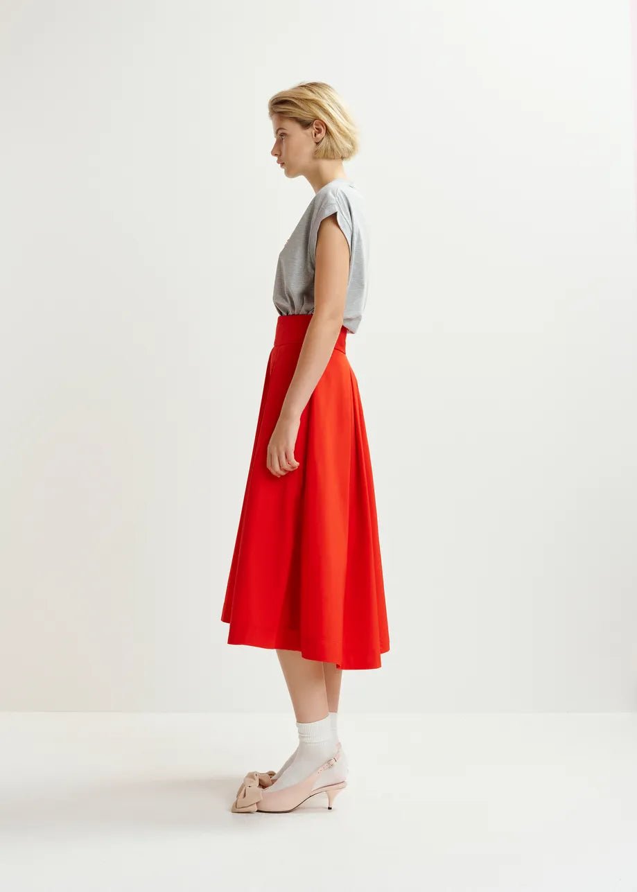 Essentiel Antwerp- Hosanna Pleated Midi Skirt - Edit by Elaine Turner