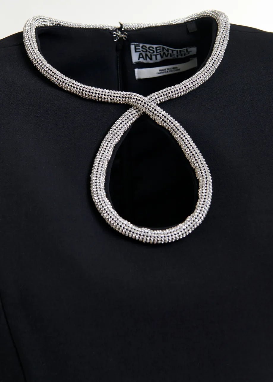Essentiel Antwerp- Ijingle Rhinestone Mini Dress - Edit by Elaine Turner