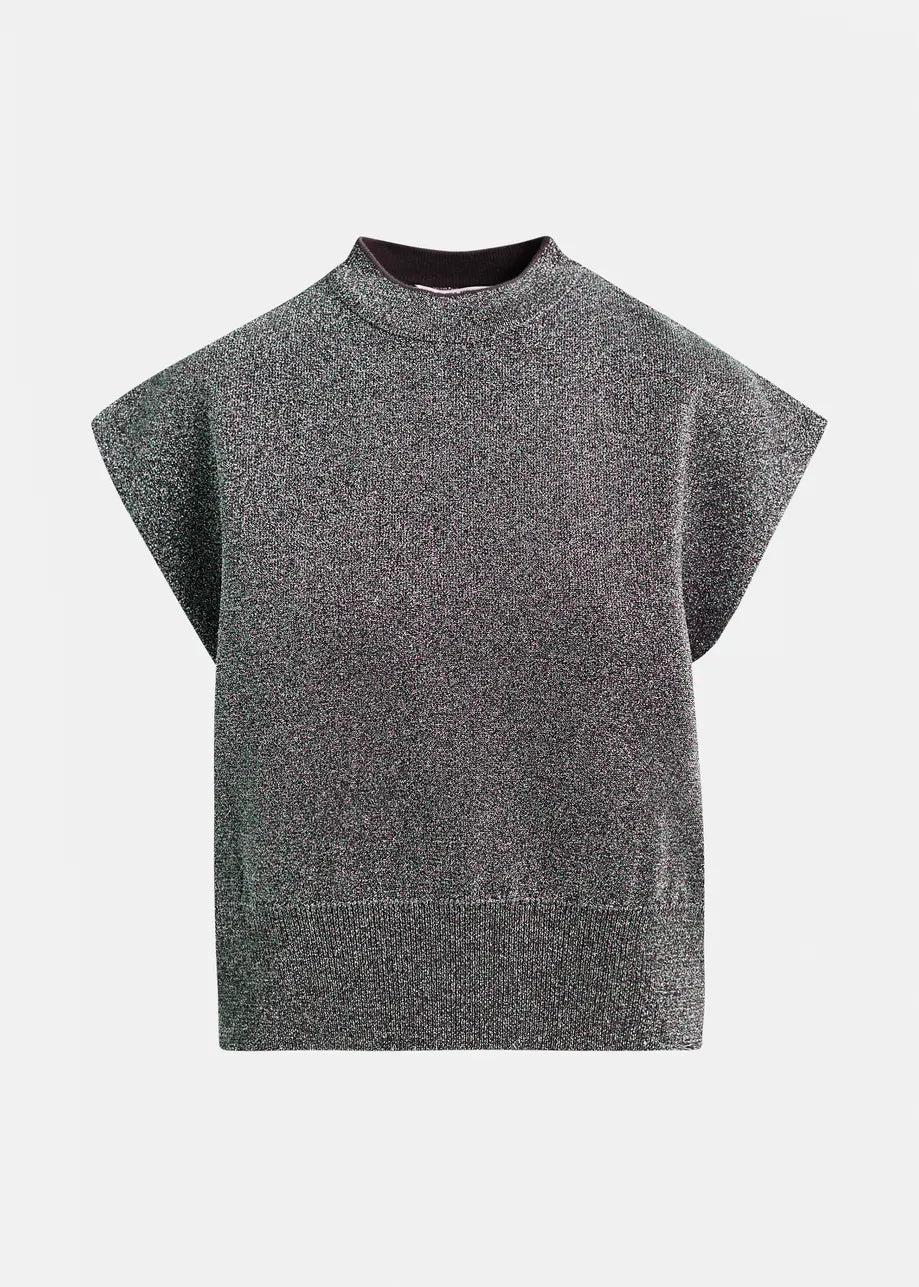 Essentiel Antwerp- Itdance Lurex Knitted Sweater - Edit by Elaine Turner