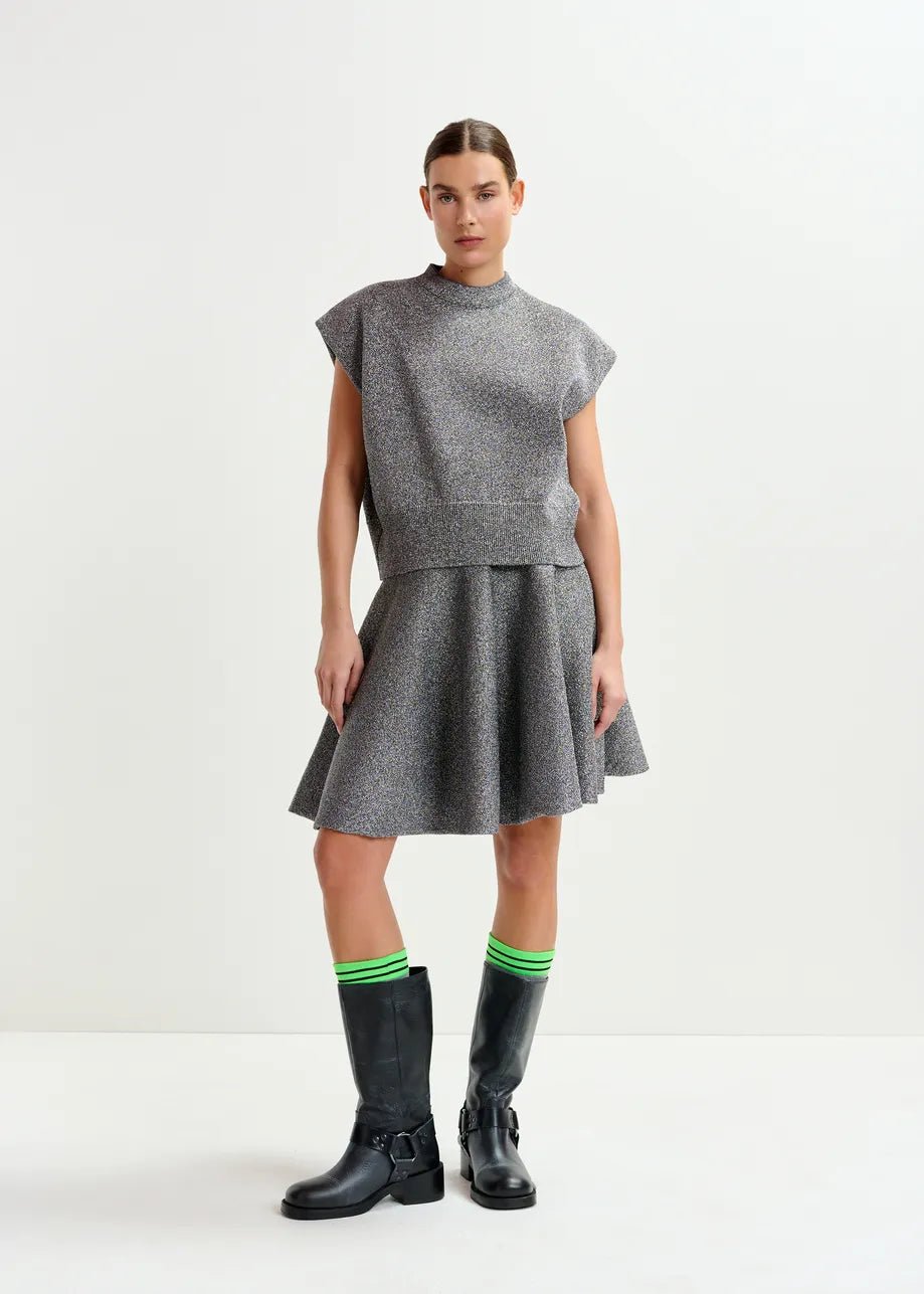 Essentiel Antwerp- Itdance Lurex Knitted Sweater - Edit by Elaine Turner