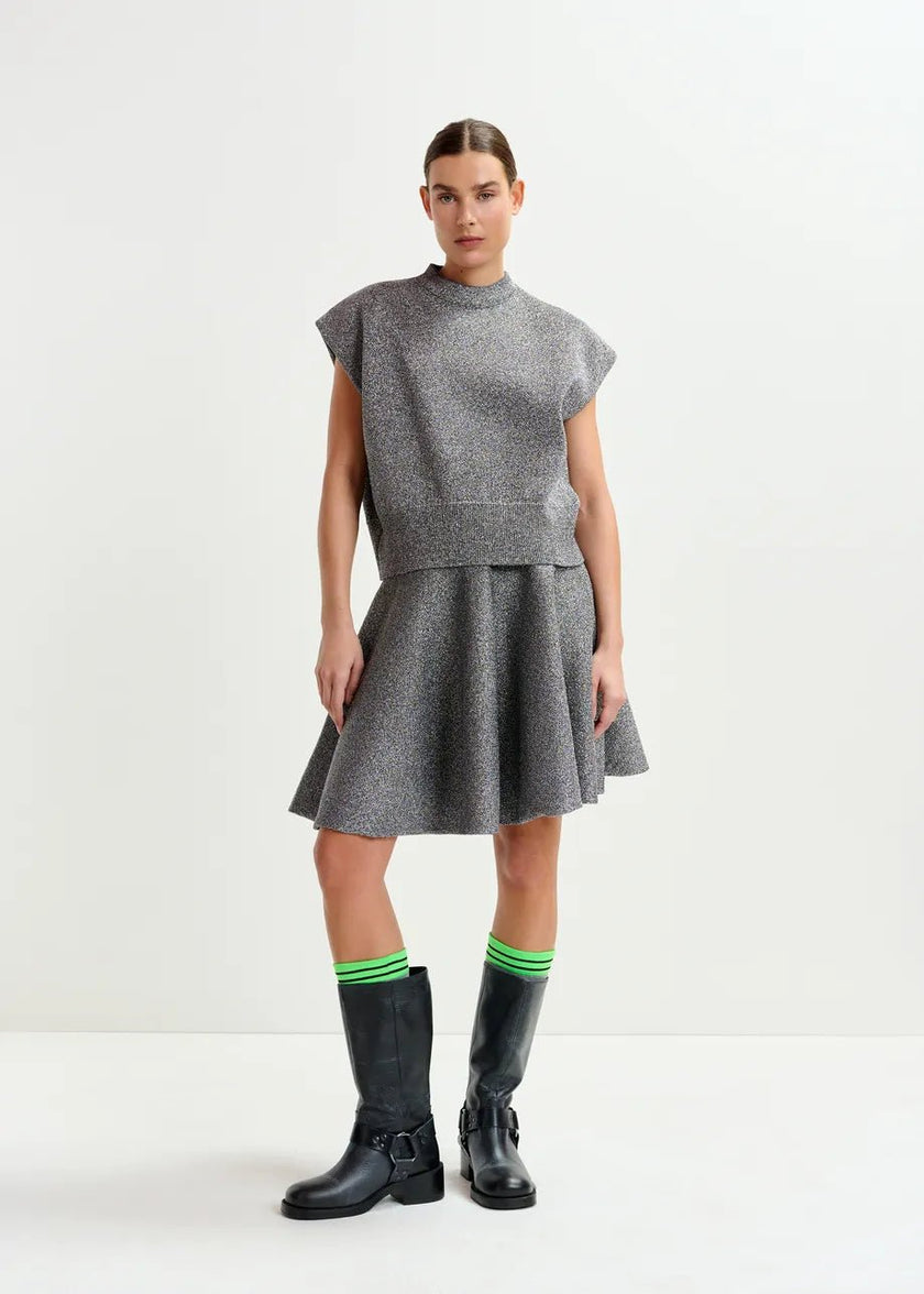 Essentiel Antwerp- Itdance Lurex Knitted Sweater - Edit by Elaine Turner