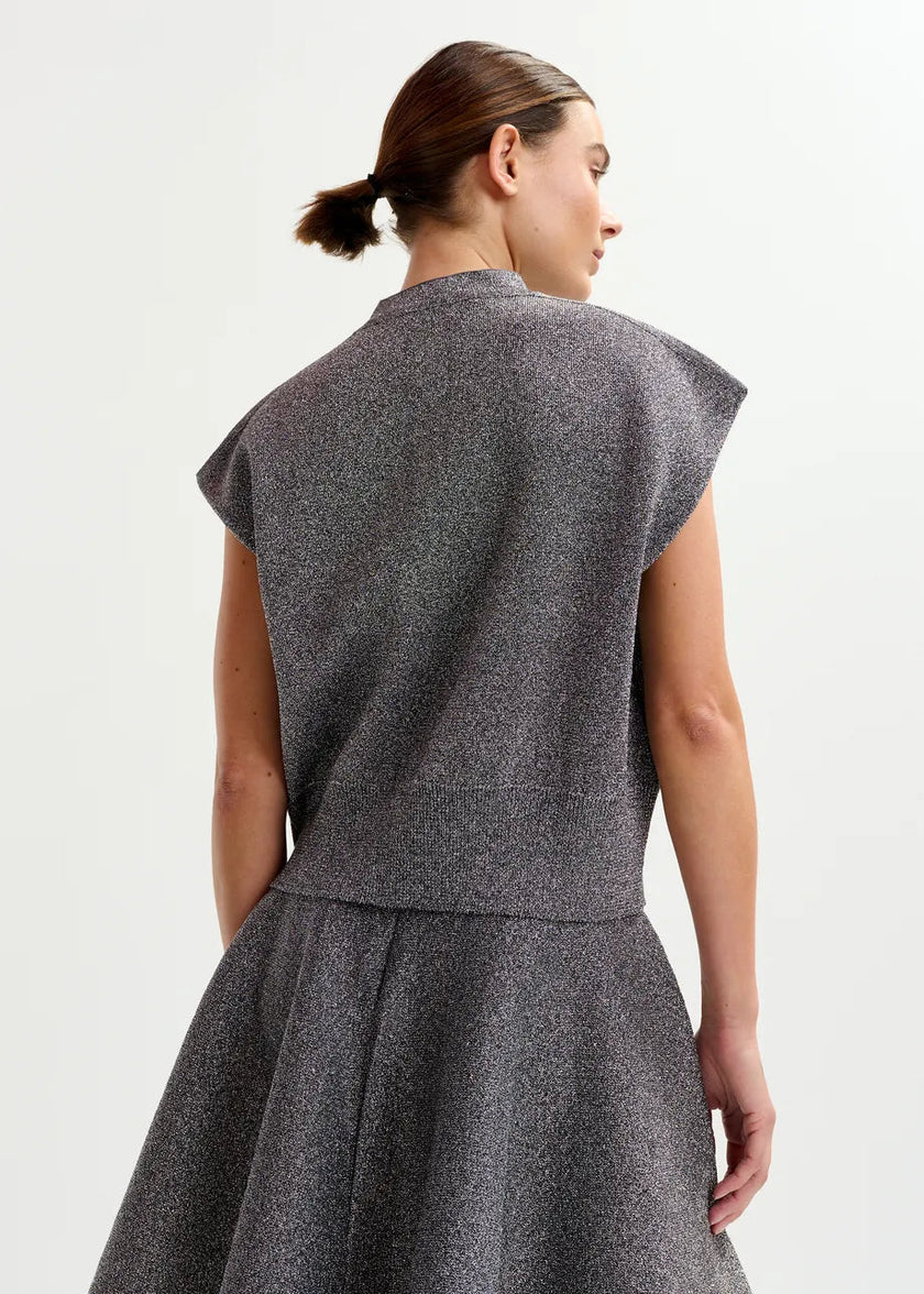 Essentiel Antwerp- Itdance Lurex Knitted Sweater - Edit by Elaine Turner