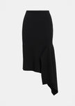 Essentiel Antwerp- Kap Knitted Skirt with Frill - Black - Edit by Elaine Turner