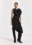 Essentiel Antwerp- Kap Knitted Skirt with Frill - Black - Edit by Elaine Turner