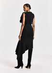 Essentiel Antwerp- Kap Knitted Skirt with Frill - Black - Edit by Elaine Turner