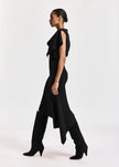 Essentiel Antwerp- Kap Knitted Skirt with Frill - Black - Edit by Elaine Turner