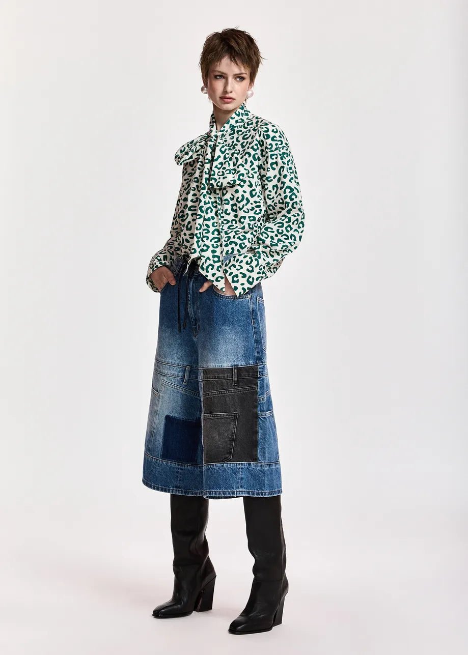 Essentiel Antwerp- Khaleesi Pussy Bow Tie Shirt - Off White - Edit by Elaine Turner