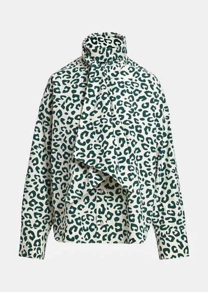 Essentiel Antwerp- Khaleesi Pussy Bow Tie Shirt - Off White - Edit by Elaine Turner