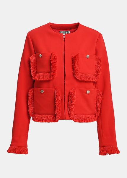 Essentiel Antwerp- Kinetic Fringed Jacket - Firestarter - Edit by Elaine Turner