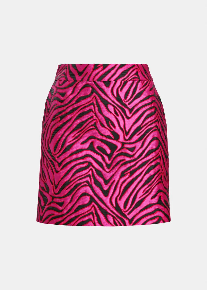 Essentiel Antwerp- Kinley Mini Skirt - Fuchsia Voltage - Edit by Elaine Turner